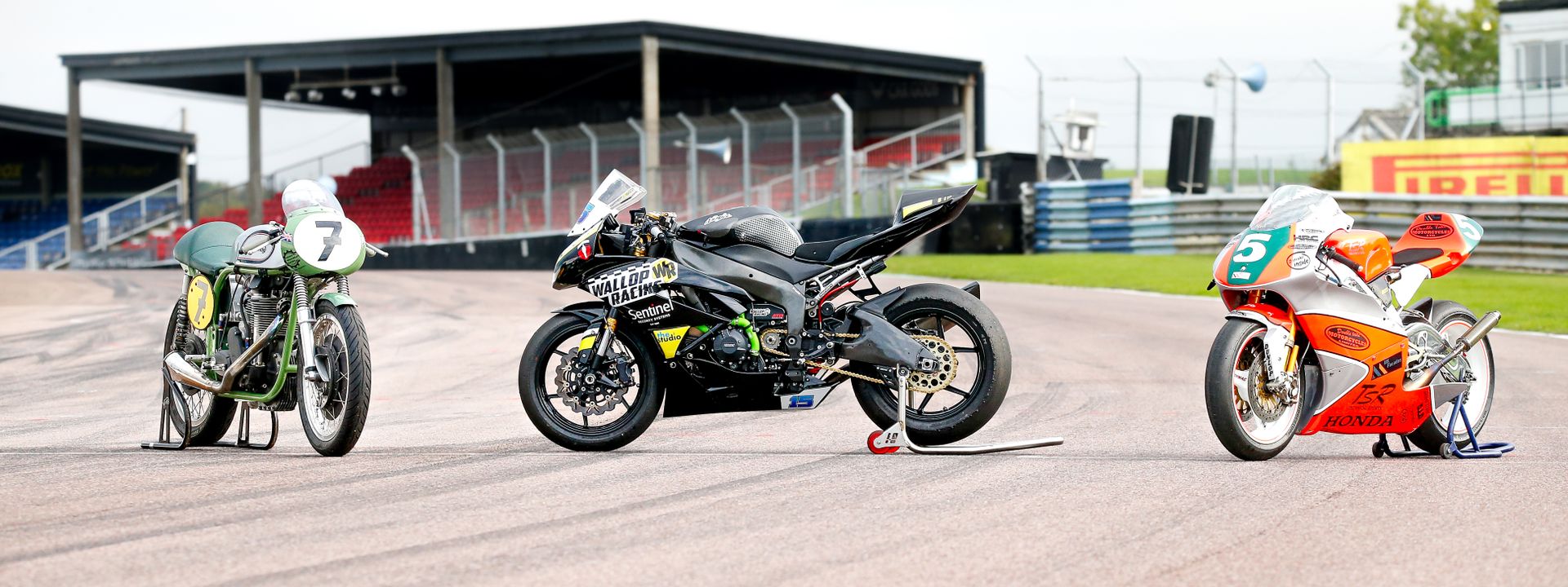 Three Bikes at Thruxton