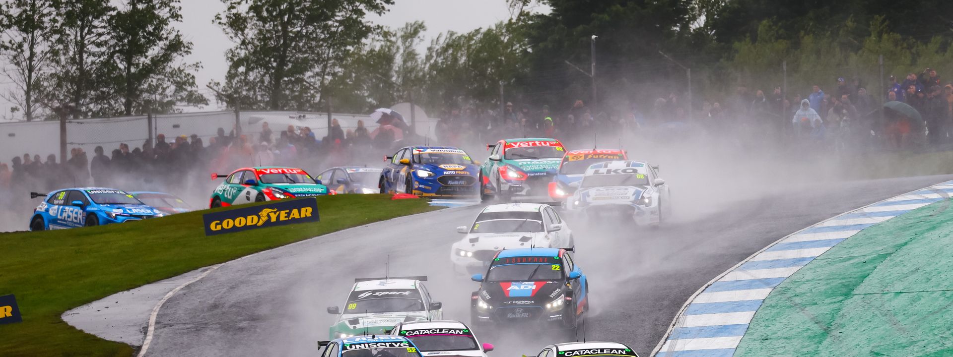 Adam Morgan, Ash Sutton and Tom Chilton fly high as BTCC stars in Scotland.