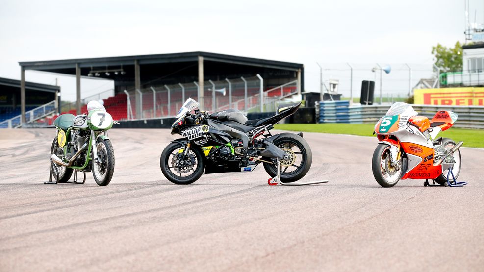 Three Bikes at Thruxton