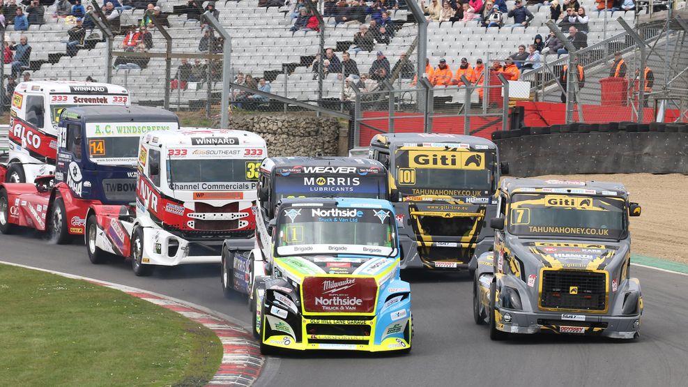 British Truck Racing Championship racing at Brands Hatch Circuit