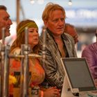 Customers in the beer tent