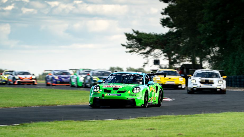 Porsche Carrera Cup GB racing at Croft