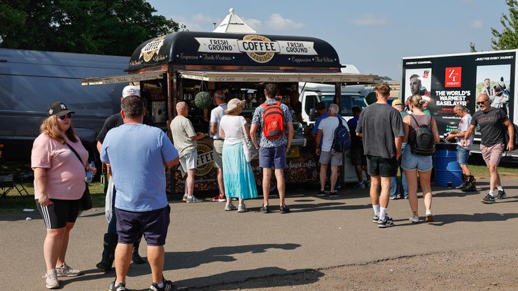 Coffee stand in the trade village