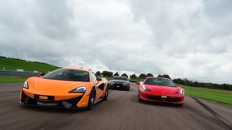 McLaren, Ferrari, Aston at Thruxton