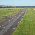 Thruxton Airfield's hard runway with grass either side