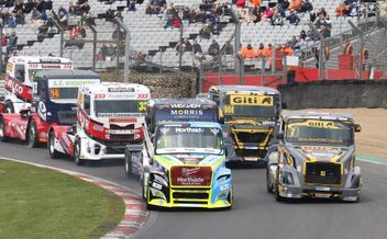 British Truck Racing Championship racing at Brands Hatch Circuit