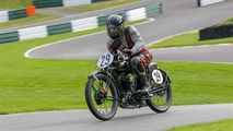 Historic racing bike on track