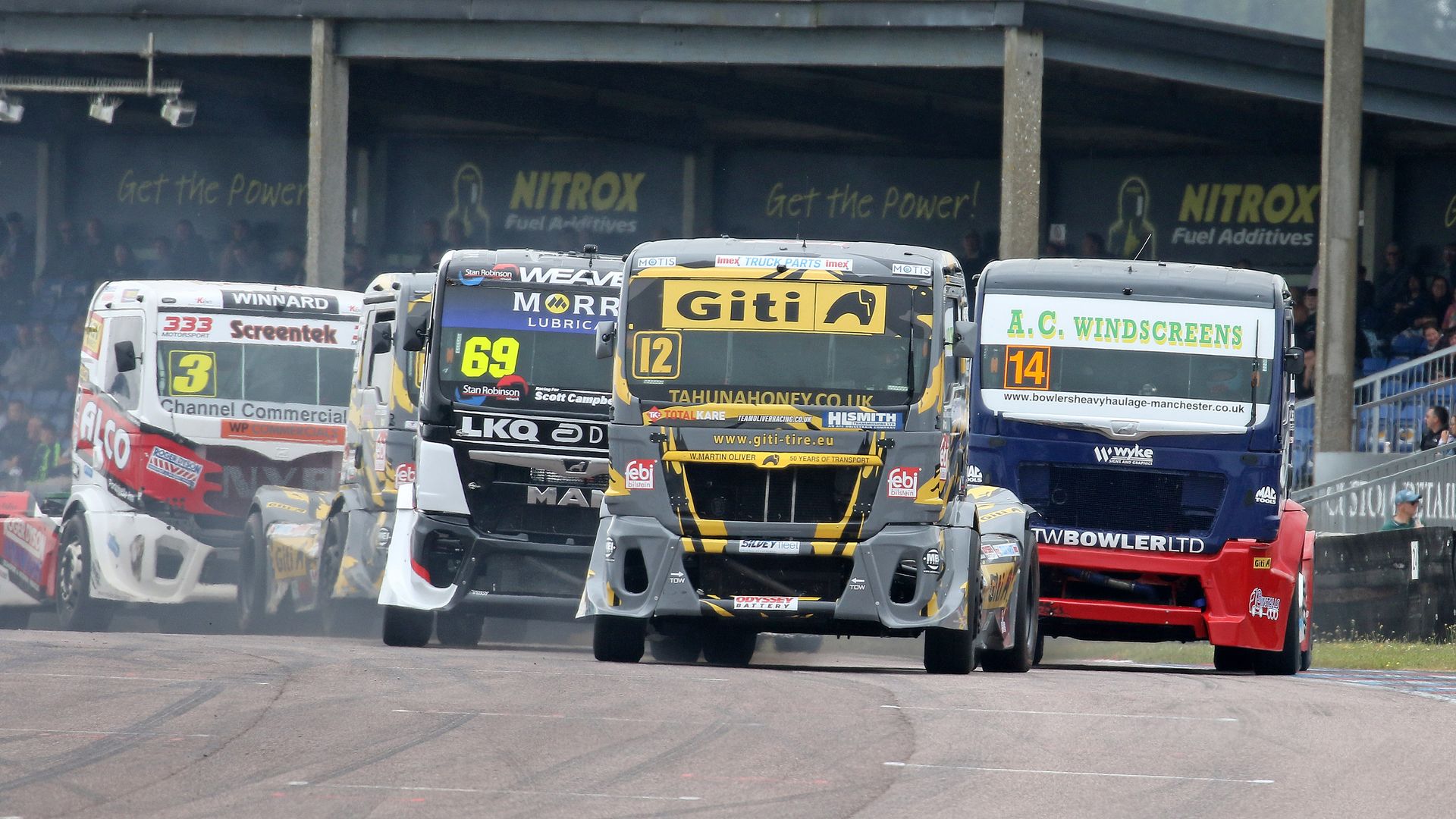 BTRC racing down the pitlane straight