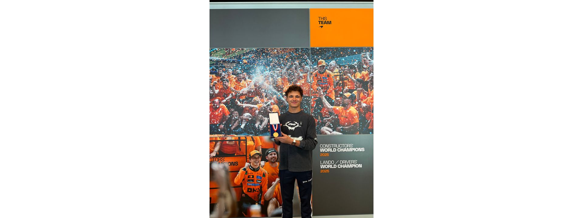 Formula 1 World Champion Lando Norris awarded BARC Gold Medal.