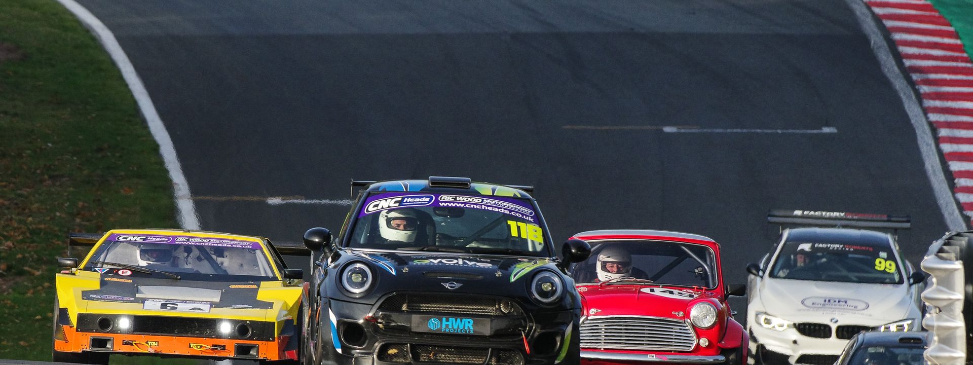 racing cars on track