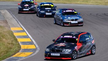 An Armed Forces BMW on track