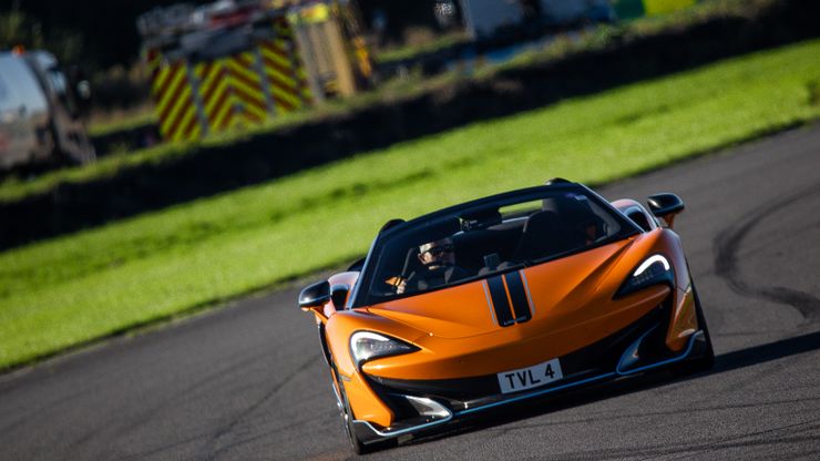 Supercar on track