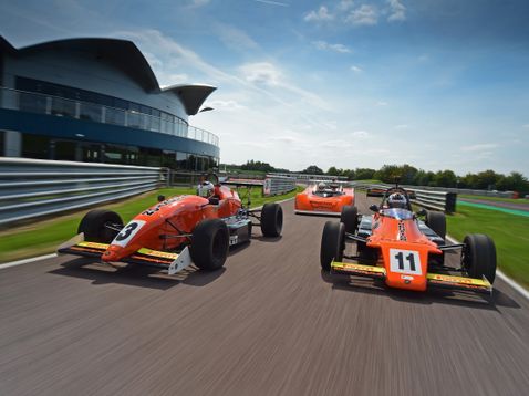 Racing Cars on track at Thruxton