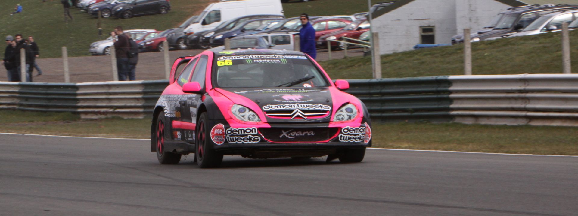 Cars on track at Croft