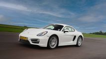 White Porsche Cayman