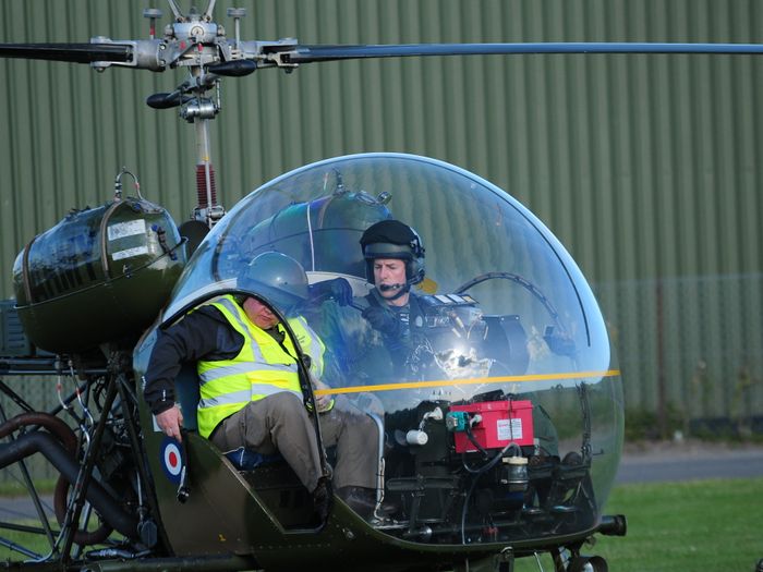 Helicopter at Thruxton Retro