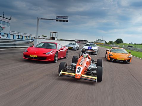 Racing cars and supercars at Thruxton