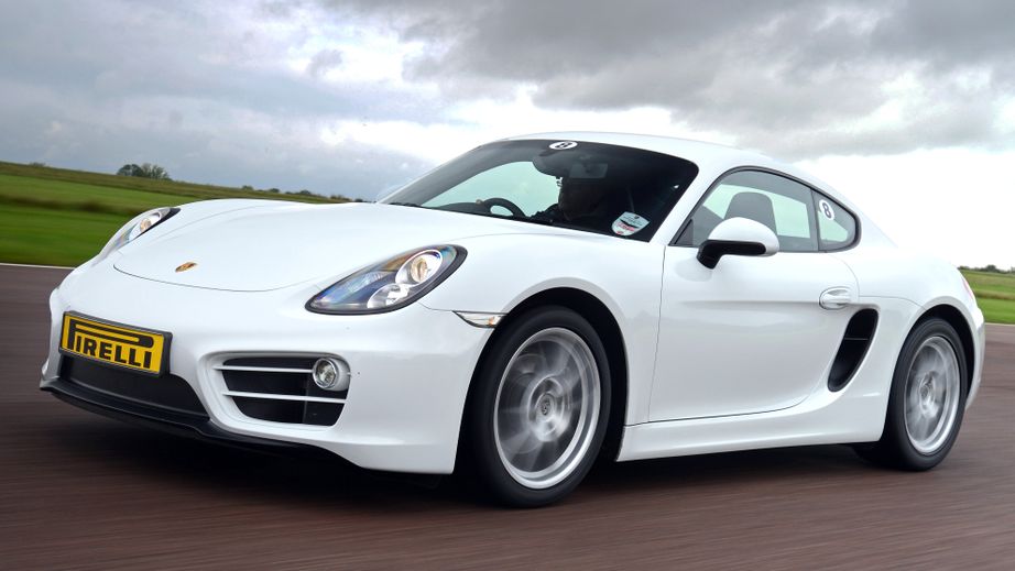White Porsche Cayman