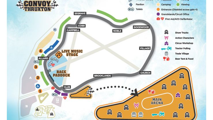 Convoy Thruxton map