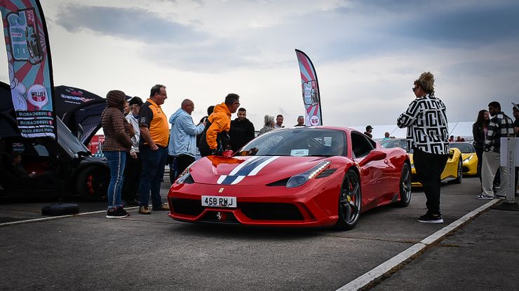 Red Ferrari at Pembrey