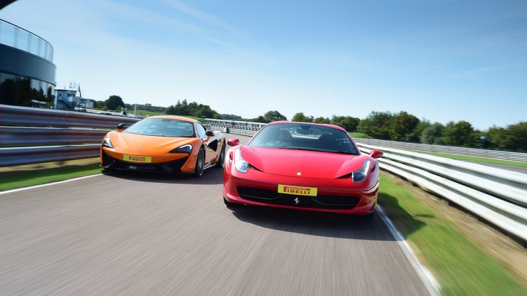 Mclaren and Ferrari on track