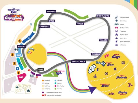 Map of Thruxton Retro Activity