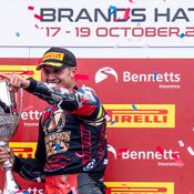 Kyle Ryde lifting the BSB trophy