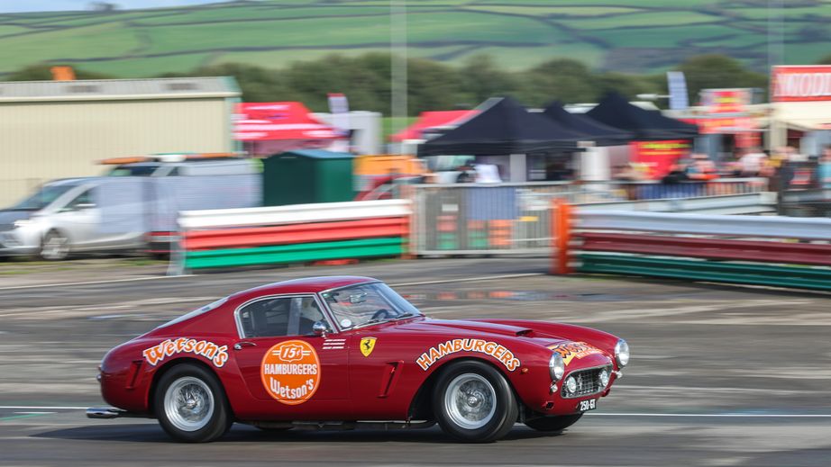 Vintage cars on track